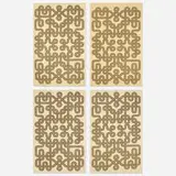 Alexander Girard, Knot Environmental Enrichment Panels, set of four, 1972, screenprinted cotton