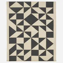 Geometric A Environmental Enrichment Panel by Alexander Girard, 1972, screenprinted cotton, sold Sep 2019