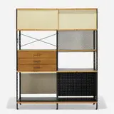 ESU 400-N by Charles and Ray Eames, 1950, birch plywood, lacquered masonite, lacquered plywood, zinc-plated steel, sold Sep 2019