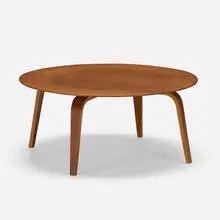 Early CTW-3 by Charles and Ray Eames, 1945, molded walnut plywood, sold Sep 2019