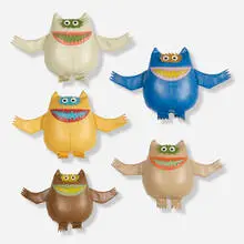 Uniroyal Inc., Nauga dolls, set of five, 1967, Naugahyde, enameled steel