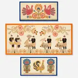 Folk Art, Wycinanki, set of three from Textiles & Objects