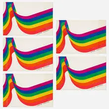 Herman Miller Rainbow posters, set of five by Stephen Frykholm, 1971, offset color lithograph, sold Sep 2019