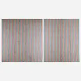 Mexicotton Stripe fabrics, set of two by Alexander Girard, 1961, handwoven cotton, sold Sep 2019