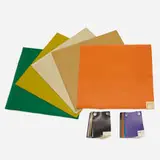 Herman Miller, collection of Concentric Circles and Naugahyde samples, c. 1965, embossed Naugahyde, fabric-backed vinyl, elastic-backed vinyl