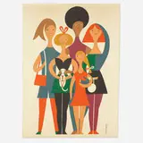 Alexander Girard, Girls Environmental Enrichment Panel, 1972, screenprinted cotton