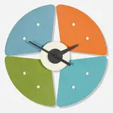 Paddle wall clock, model 7513 by George Nelson & Associates, 1957, lacquered masonite, enameled aluminum, sold Sep 2019