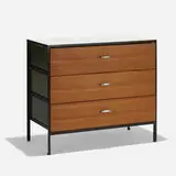 Steelframe cabinet by George Nelson & Associates, 1950, laminate, lacquered masonite, lacquered wood, enameled steel, aluminum, sold Sep 2019