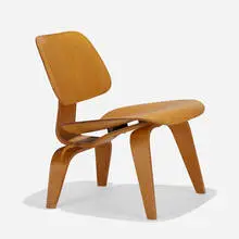 Charles and Ray Eames, early LCW, 1945, molded ash plywood, rubber