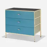 Steelframe cabinet, model 4012 by George Nelson & Associates, 1950, lacquered wood, enameled steel, laminate, chrome-plated metal, sold Sep 2019