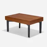 extension coffee table, model 4652 by George Nelson & Associates, c. 1955, lacquered wood, sold Sep 2019