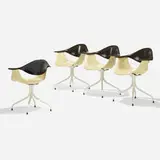 DAF chairs, set of four by George Nelson & Associates, 1958, fiberglass, chrome-plated steel, rubber, sold Sep 2019