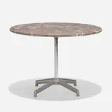 Alexander Girard, table, model 66354, c. 1965, marble, cast aluminum, chrome-plated steel