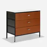 Steelframe cabinet by George Nelson & Associates, 1950, birch, enameled steel, laminate, glass, aluminum, sold Sep 2019