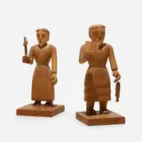 Folk Art, Santos figures from Textiles & Objects, pair