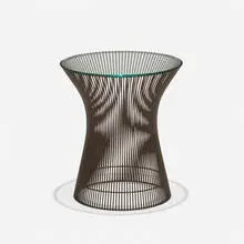 Warren Platner, occasional table, bronze-plated steel, glass