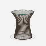 Warren Platner, occasional table, bronze-plated steel, glass
