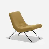 Adrian Pearsall, lounge chair, c. 1960, upholstery, enameled steel, rubber