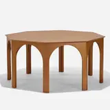 Colosseum dining table by T. H. Robsjohn-Gibbings, 1956, walnut, sold Sep 2019
