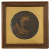 Lucy Waller, Untitled, oil on terracotta
