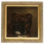 Alfred Wheeler, Untitled, b.1893 at the Sedgemore Kennels oil on board 20 x 19cm