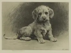 Untitled by Herbert Dicksee, sitting etching, sold Jun 2021