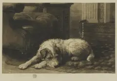 Untitled by Herbert Dicksee, 2 January 1911 etching on vellum, sold Jun 2021