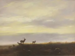 Untitled by John Trickett, oil on board 29 x 38cm ., sold Jun 2021