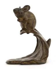 Nick Bibby, Untitled, Nick Bibby (b.1960) A Field Mouse bronze with brown patina