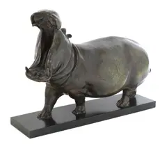 Nick Bibby, Untitled, Nick Bibby (b.1960) Hippopotamus bronze with brown patina