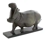Nick Bibby, Untitled, Nick Bibby (b.1960) Hippopotamus bronze with brown patina