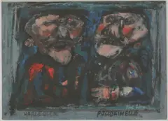 Alfred Cohen, Untitled, oil on paper 21.5 x 29.5cm