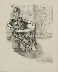 John Copley, Untitled, Fiammetta (1922) lithograph