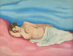 Félix Vallotton, Femme couchée, 1913, Öl auf Leinwand. Doubliert