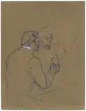 Henri de Toulouse-Lautrec, Snobisme ou Chez Larue, 1897, Öl auf braunem Karton