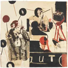 Neo Rauch, Autor, 1994, Öl auf Papier, collagiert auf Leinen