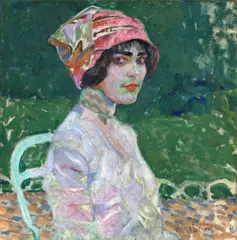 František Kupka, Der rosafarbene Hut, 1906, Öl auf Leinwand