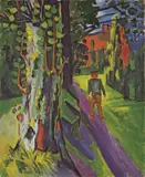 Max Pechstein, Pappel nach dem Regen, 1919, Öl auf Leinwand