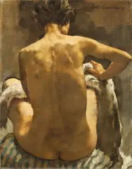 Lotte Laserstein, Rückenakt (Traute Rose), Um 1931, Öl auf Leinwand
