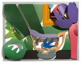 Tom Wesselmann, STILLLIFE WITH MADE IN JAPAN PITCHER, 1993, Öl auf ausgeschnittenem Aluminium