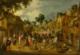 Sebastian Vrancx, Dorfkirmes, Um 1634, Öl auf Eichenholz