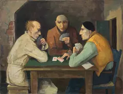 Karl Hofer, Kartenspieler, 1936, Öl auf Leinwand