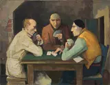 Kartenspieler by Karl Hofer, 1936, Öl auf Leinwand, sold Nov 2009