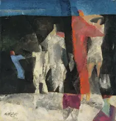 Lyonel Feininger, Badende“ („Bathers“), 1933, Öl auf Leinwand