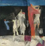 Lyonel Feininger, Badende“ („Bathers“), 1933, Öl auf Leinwand