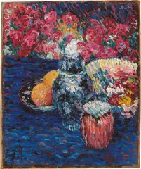 Alexej von Jawlensky, Stilleben mit Blumen und Früchten, Um 1905, Öl auf Leinwand. Doubliert
