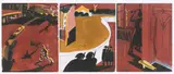 Karl Horst Hödicke, Potsdamer Platz III, 1977, Triptychon: jeweils Kunstharz auf Leinwand