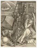 Albrecht Dürer, Melencolia I, 1514, Kupferstich auf Papier