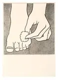 Roy Lichtenstein, Foot Medication Poster, 1963, Offset lithograph on lightweight, off-white wove paper
