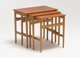 Nesting tables (3) by Hans J. Wegner, c. 1965, Andreas Tuck, sold Feb 2020